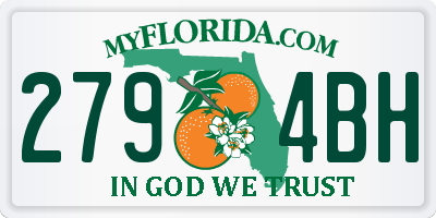 FL license plate 2794BH