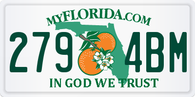 FL license plate 2794BM