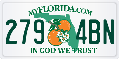 FL license plate 2794BN