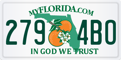 FL license plate 2794BO