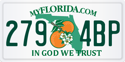 FL license plate 2794BP