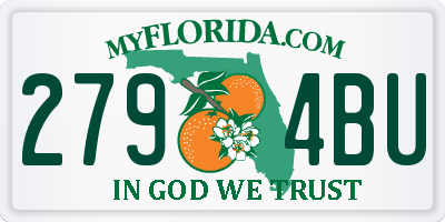 FL license plate 2794BU