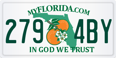 FL license plate 2794BY