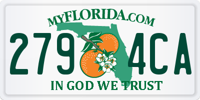 FL license plate 2794CA