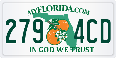 FL license plate 2794CD