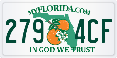 FL license plate 2794CF
