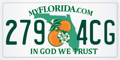 FL license plate 2794CG