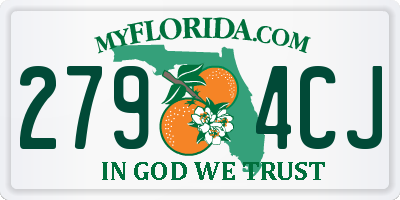 FL license plate 2794CJ