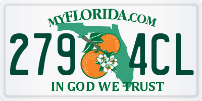 FL license plate 2794CL