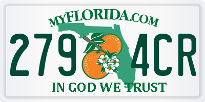 FL license plate 2794CR