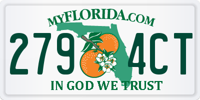 FL license plate 2794CT