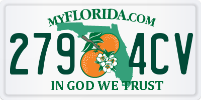 FL license plate 2794CV