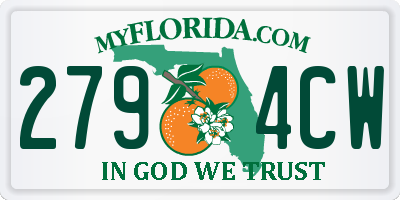 FL license plate 2794CW