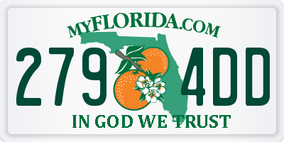FL license plate 2794DD