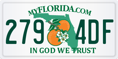 FL license plate 2794DF