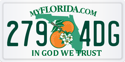 FL license plate 2794DG
