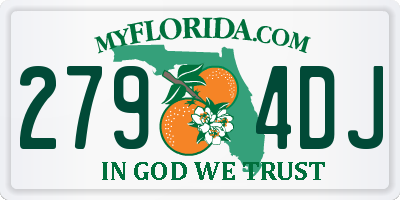 FL license plate 2794DJ