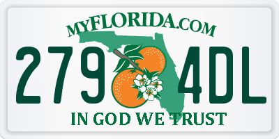 FL license plate 2794DL