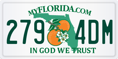 FL license plate 2794DM