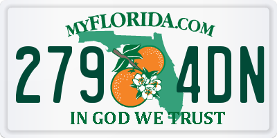 FL license plate 2794DN