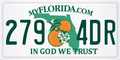 FL license plate 2794DR