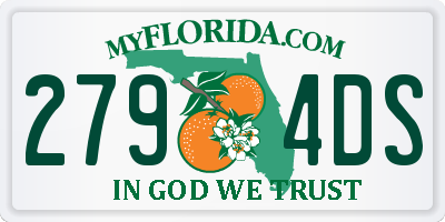 FL license plate 2794DS