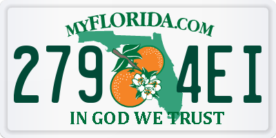 FL license plate 2794EI