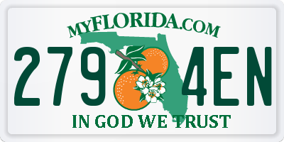 FL license plate 2794EN