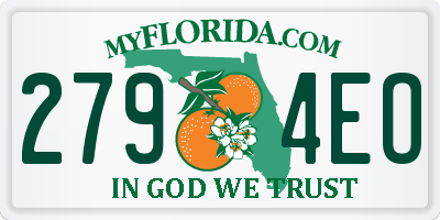 FL license plate 2794EO