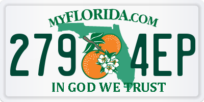 FL license plate 2794EP