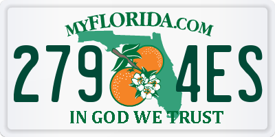 FL license plate 2794ES