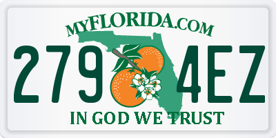 FL license plate 2794EZ