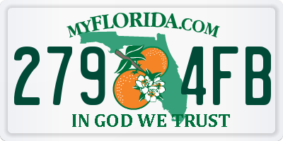 FL license plate 2794FB