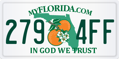 FL license plate 2794FF