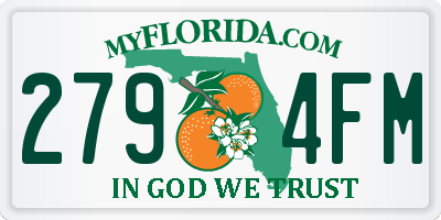 FL license plate 2794FM