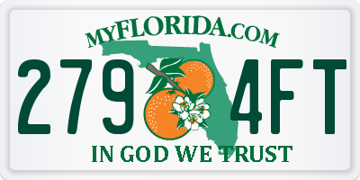 FL license plate 2794FT