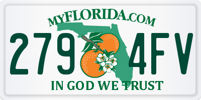 FL license plate 2794FV