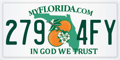 FL license plate 2794FY