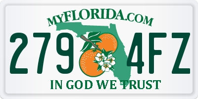FL license plate 2794FZ