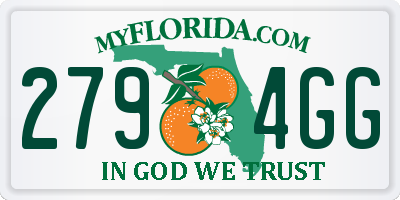 FL license plate 2794GG