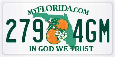 FL license plate 2794GM