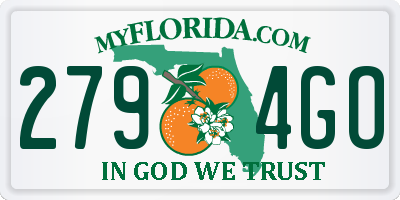 FL license plate 2794GO