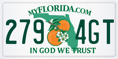 FL license plate 2794GT