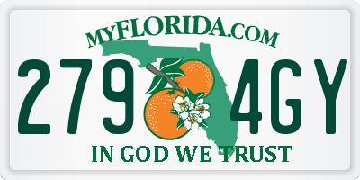 FL license plate 2794GY