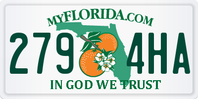 FL license plate 2794HA