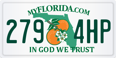 FL license plate 2794HP