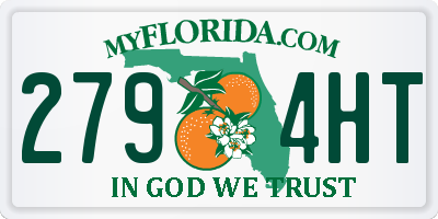 FL license plate 2794HT