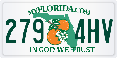 FL license plate 2794HV