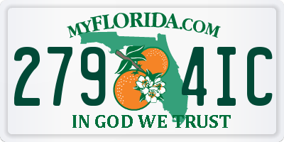 FL license plate 2794IC