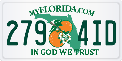 FL license plate 2794ID